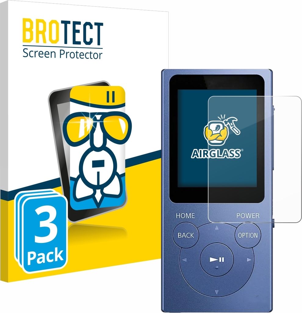 3x BROTECT Schutzglas für Sony Walkman NW-E394 Schutzfolie Panzer Folie Glas Display Schutz klar