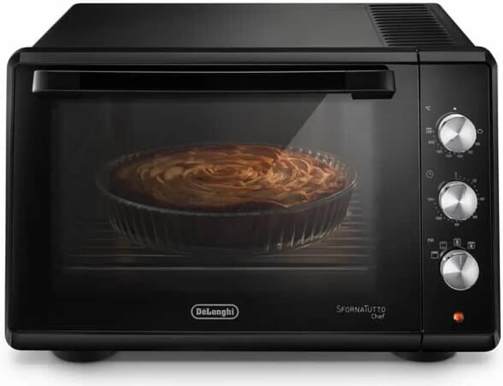 Four Électrique Posable 34L De'Longhi Noir avec Grill Haute Puissance