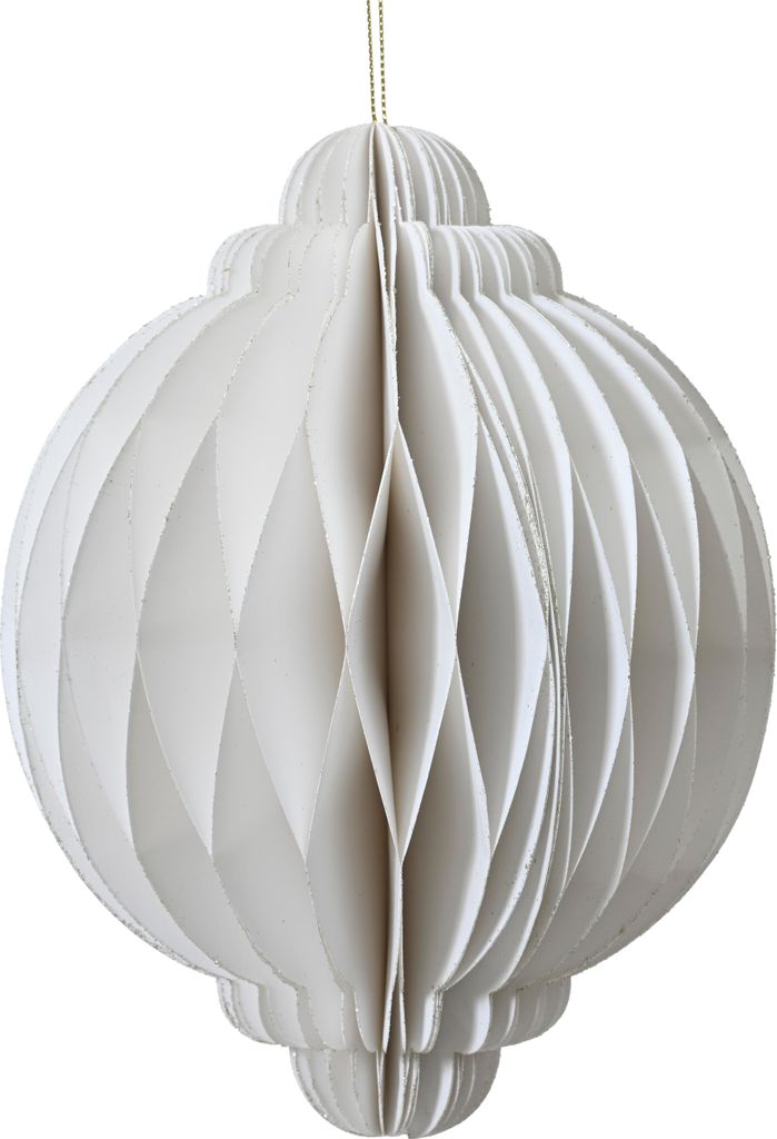 Wabenfigur Ornament 11,5x15cm mit Magnetverschluss 1 Stück Weiß