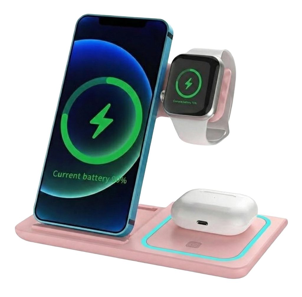 3in1 Induktive Ladestation 15W für iPhone 13 14 15 Apple Watch Qi