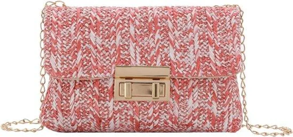Sac bandoulière femme petit format à rayures marines en toile légère