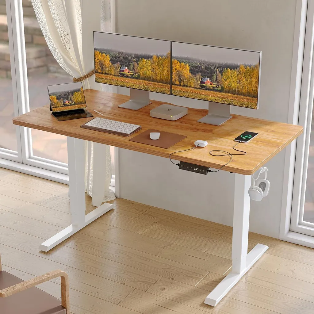 Bureau électrique compact 100x60 cm idéal pour petit bureau et studio