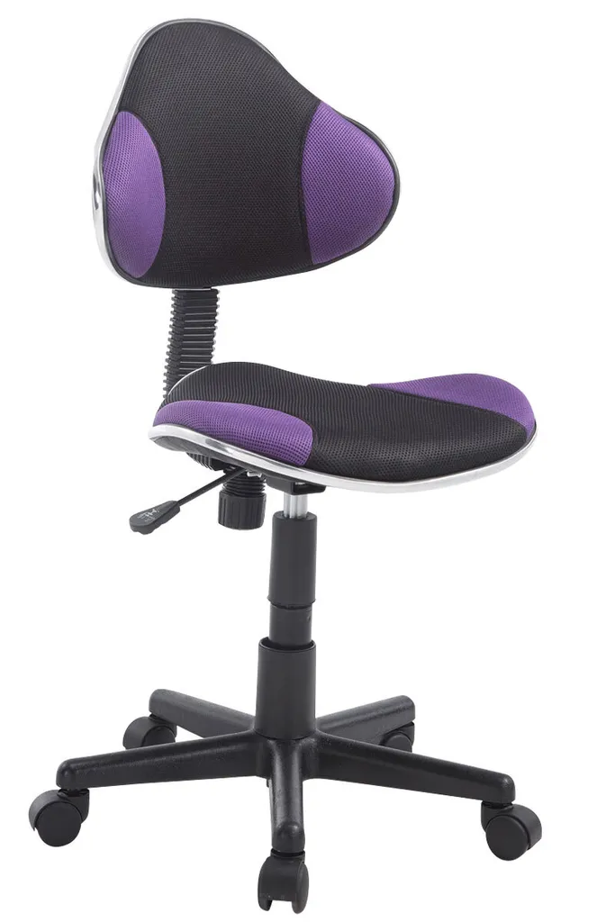 Tabouret de travail Bastian noir avec assise réglable et roulettes sol