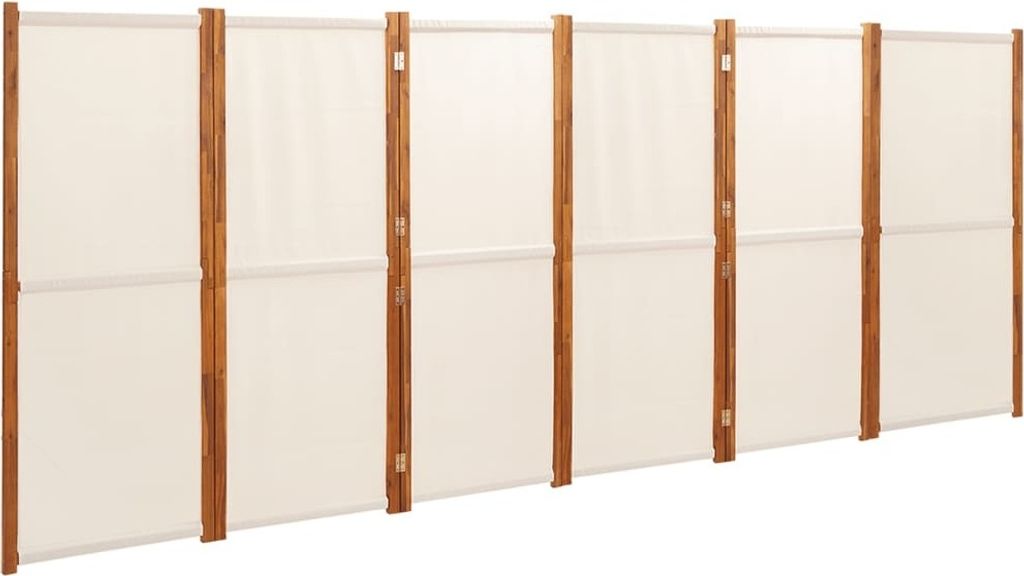 Parawan 6-Panelowy, Kremowy, 420 X 180 Cm Lumarko! Zdjęcie produktu 