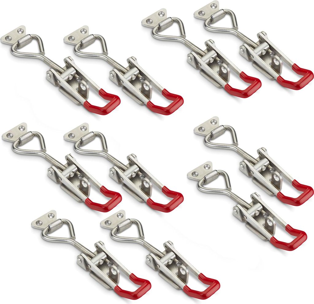 SOTECH 10er Set Spannverschluss M8 (Haltekraft 600 kg, abschließbar) Edelstahl SS304
