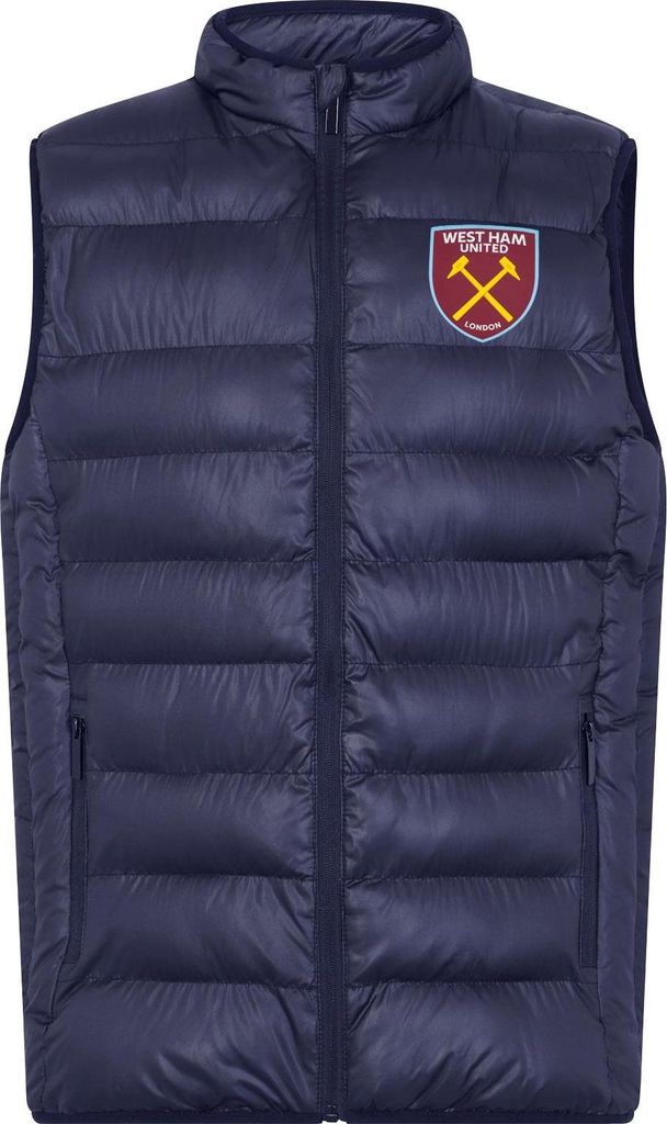 West Ham United FC - Weste für Herren, Wattiert GF1111 (XL) (Marine)