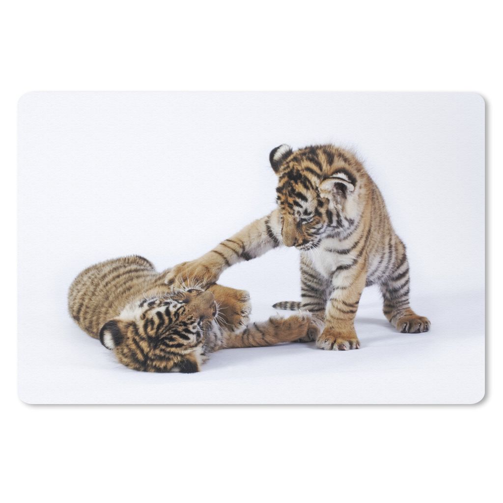 MuchoWow Mauspad Mousepad Tiger - Jungtier - Weiß 27x18 cm - Mousepads - Maus Mat - Pad - Mausunterlage - Büroartikel - Desk Matten
