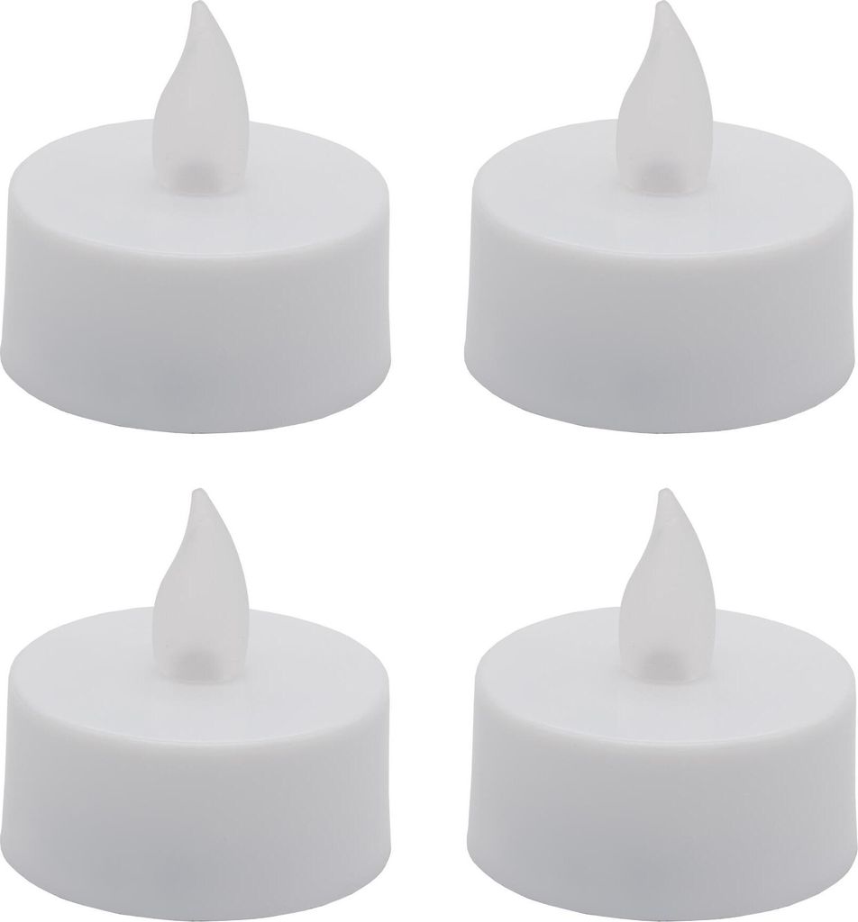 4x LED Teelichter Kerzen Batterie Elektrisch Licht Lampe Produktbild 