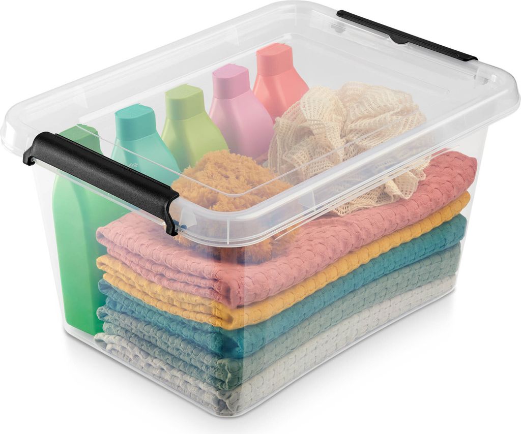 Contenitore in plastica con coperchio, scatola organizer Immagine del prodotto 