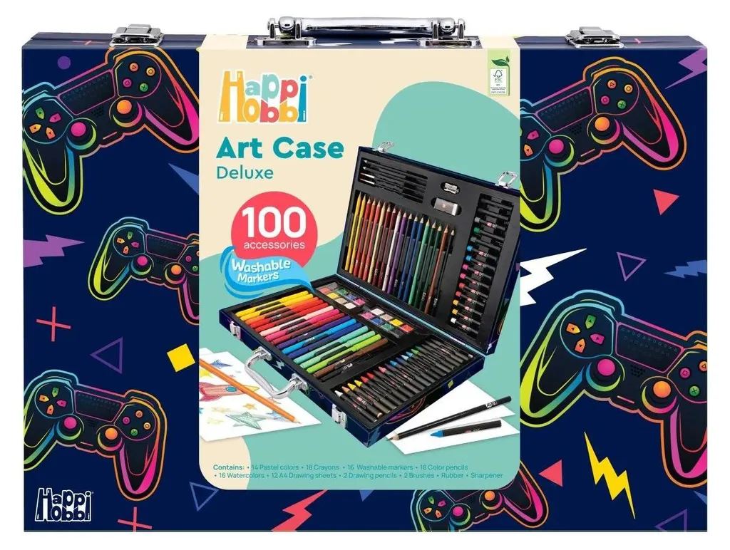 Mallette de Dessin Complète avec 100 Pièces d'Art pour Loisirs Créatifs
