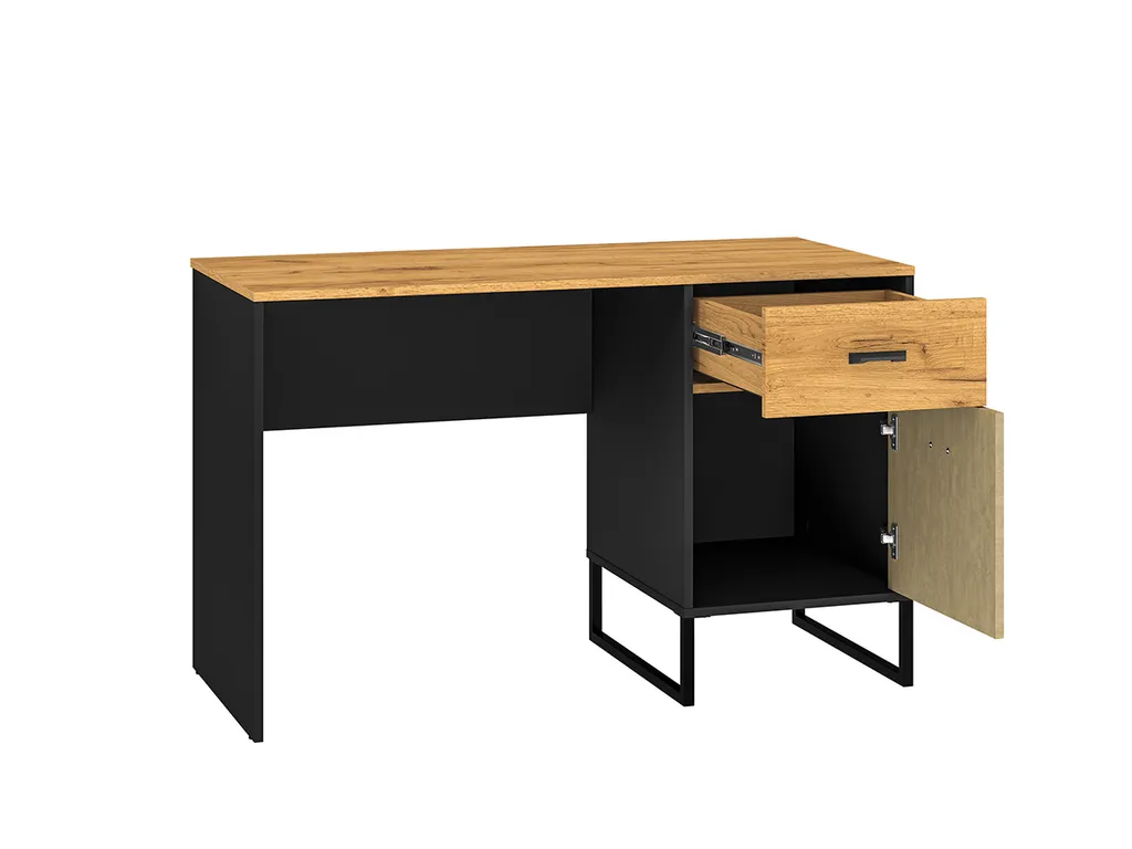 Bureau SABEL Noir et Chêne pour Télétravail - Espace de Travail Moderne - 2