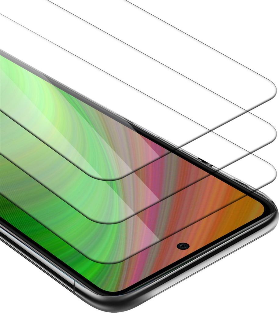 Cadorabo 3x Panzer Folie für Samsung Galaxy A52 5G Schutzfolie in Transparent Folie Tempered Display-Schutzglas