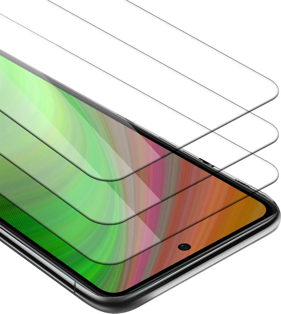 Cadorabo 3x pellicola blindata per Samsung Galaxy A52 5G pellicola protettiva in vetro temperato trasparente screen protector