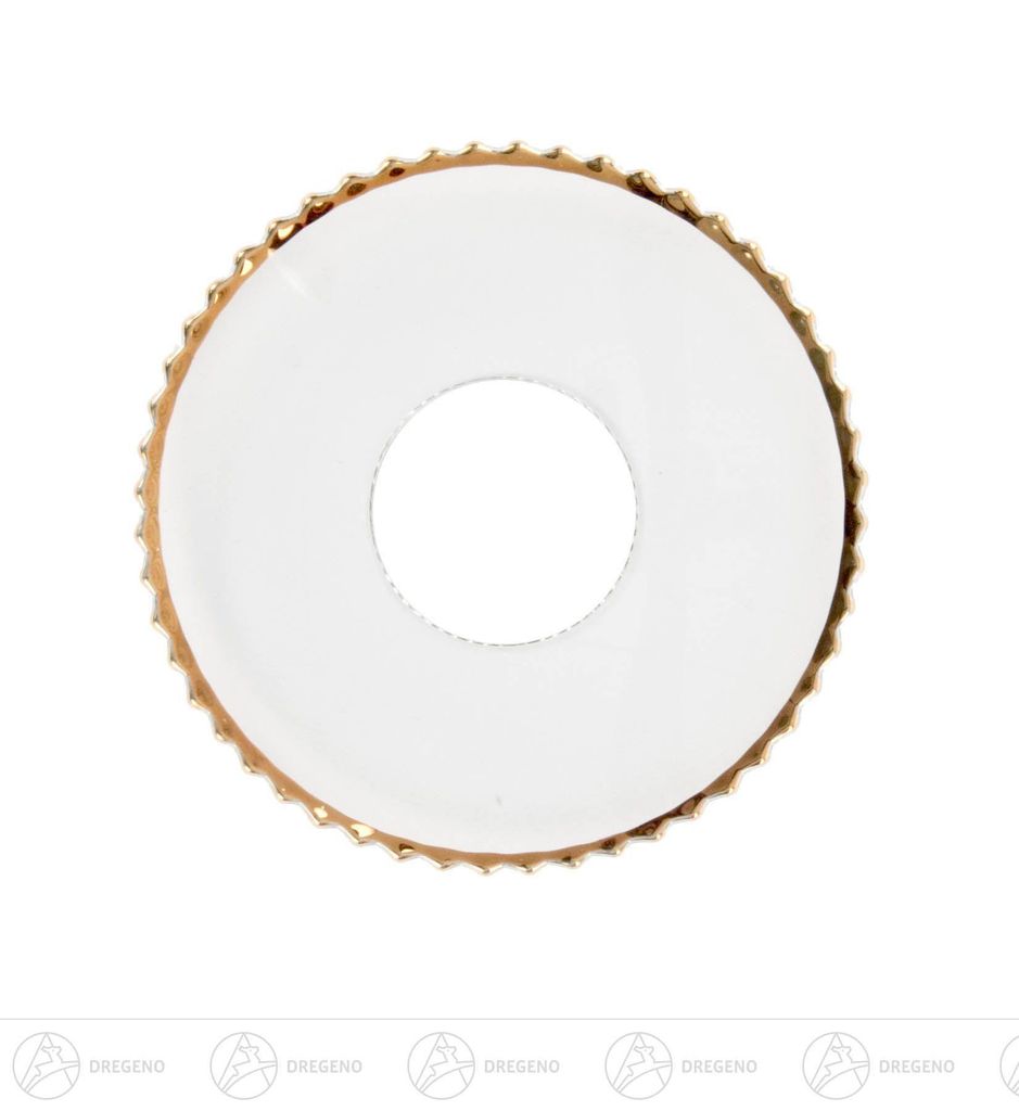 Ersatzteile & Bastelbedarf Lichtmanschette mit Goldrand, Loch 23mm Breite x Höhe x Tiefe 6,5 cmx6,5 cmx6,5 cm NEU