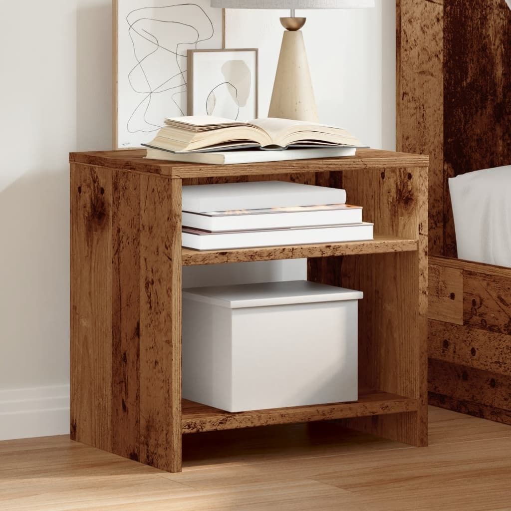 Maison Exclusive - Nachttische 2 Stk. Altholz-Optik 40x30x40 cm Holzwerkstoff