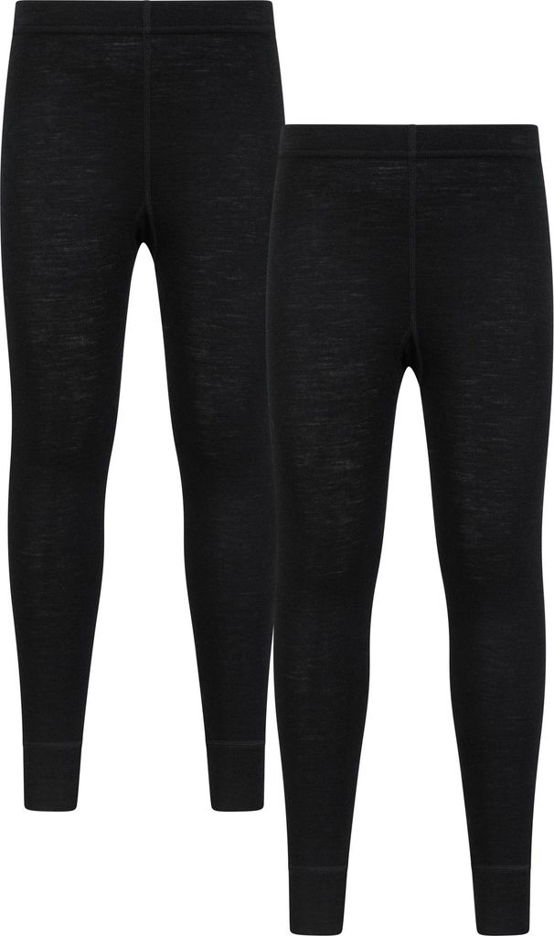 Mountain Warehouse - Baselayerhose für Kinder (2er-Pack) MW4885 (98) (Schwarz)