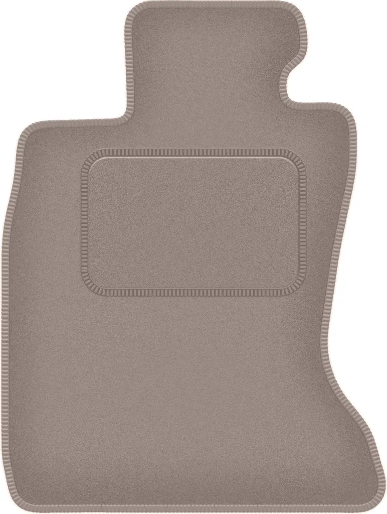 Tappetino conducente in velluto beige compatibile con BMW 7 F01 (2008-2015, xDrive) – con fissaggi – su misura