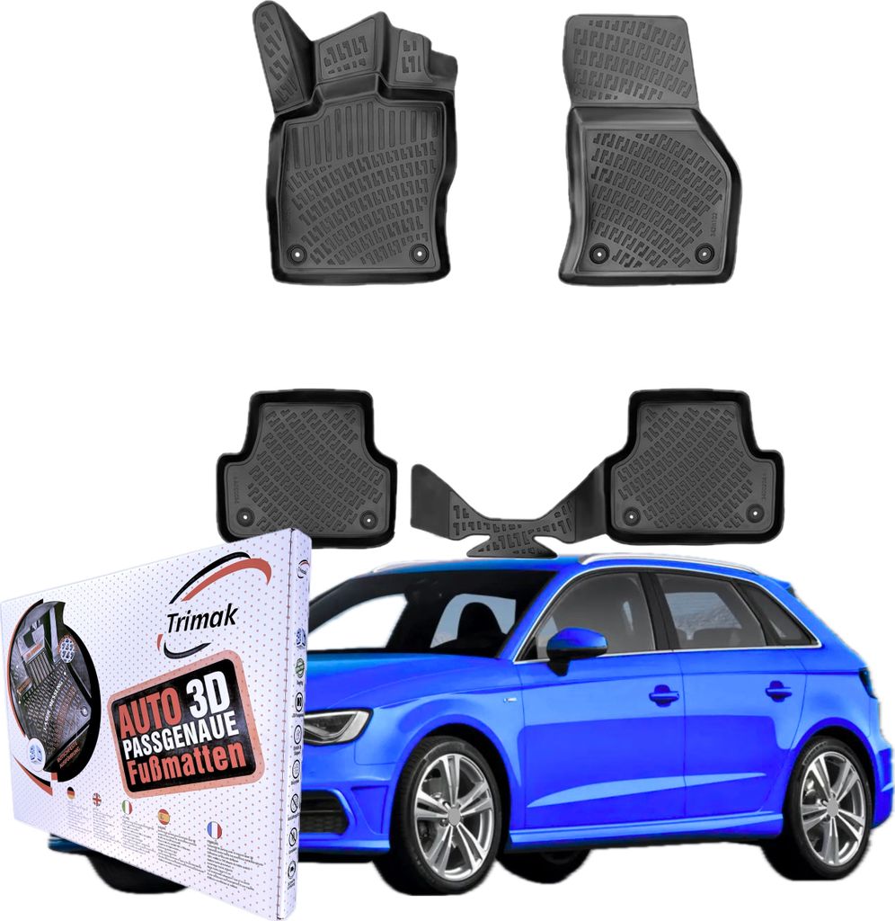Trimak AUDI A3 (8V) , S3, RS3 (2013 - 2020) 3D Autofußmatten Auto Gummimatten