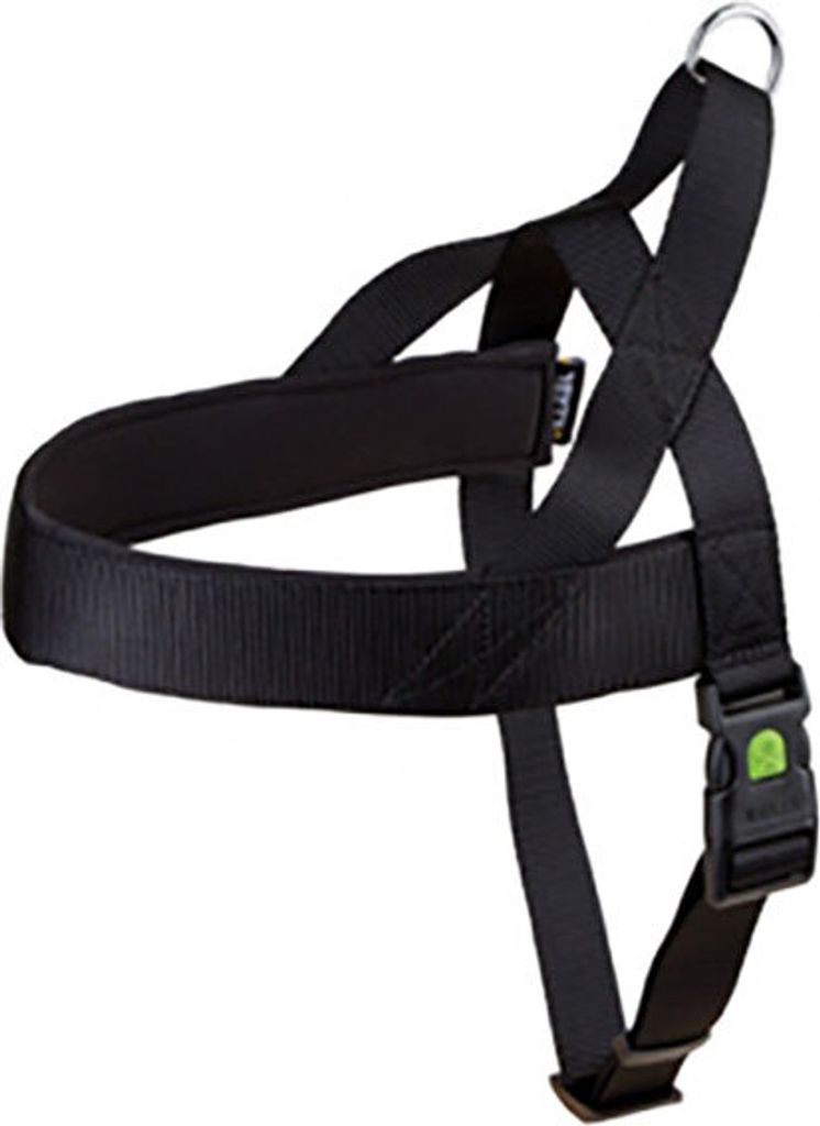 MIAMI PLUS Geschirr 60 - 75cm Halsriemen: 40cm/40mm, schwarz