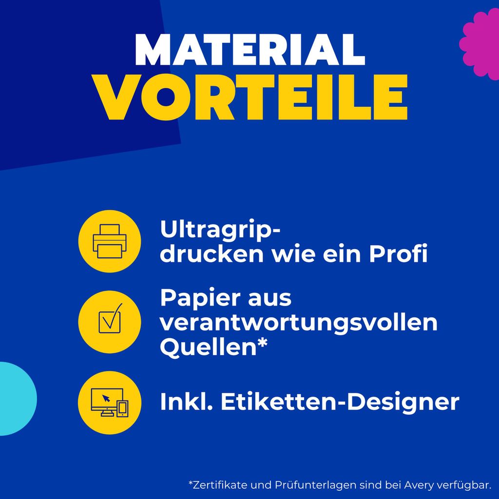 Avery Zweckform 4782, Universal-Etiketten, A4, Produktbild 