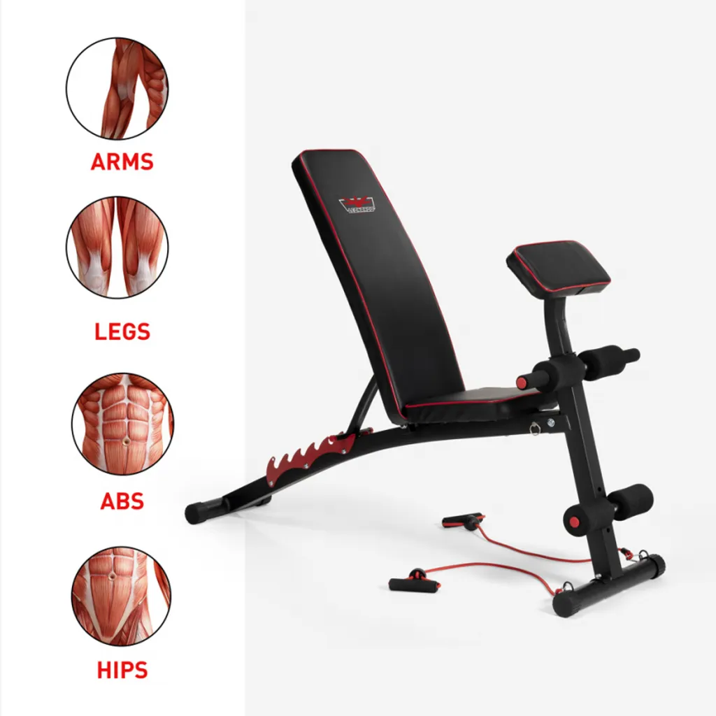 Banc de curl Kleios multifonctionnel avec pupitre Scott réglable
