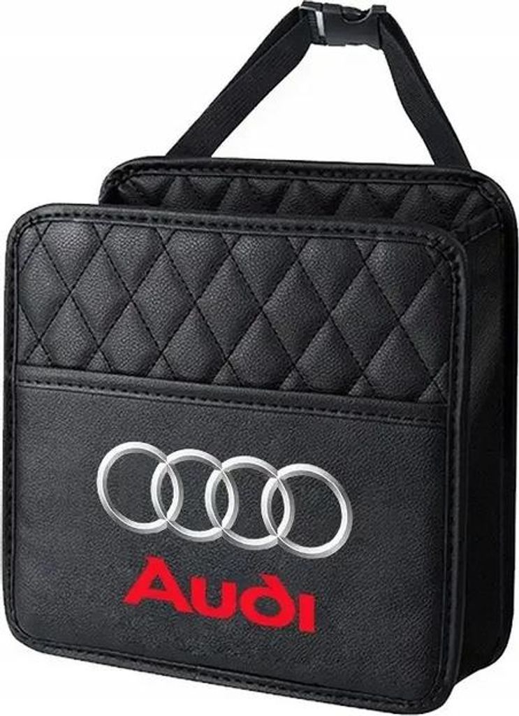 AUDI Leder Kopfstütze Organizer Tasche für verbesserte Backseat Storage