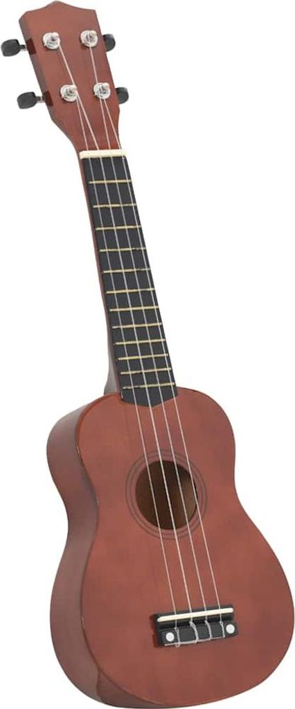 vidaXL Sopran Ukulele Set für Kinder mit Tasche Dunkles Holz 21"