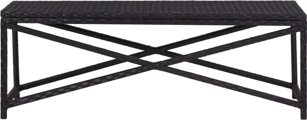Panchina in Polyrattan SYFAX™ 120 cm | Alta Resistenza Esterni Nero