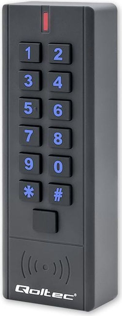 Qoltec HYPERION Zahlenschloss mit RFID-Lesegerät | Code | Karte | Schlüsselanhänger | IP68 | EM