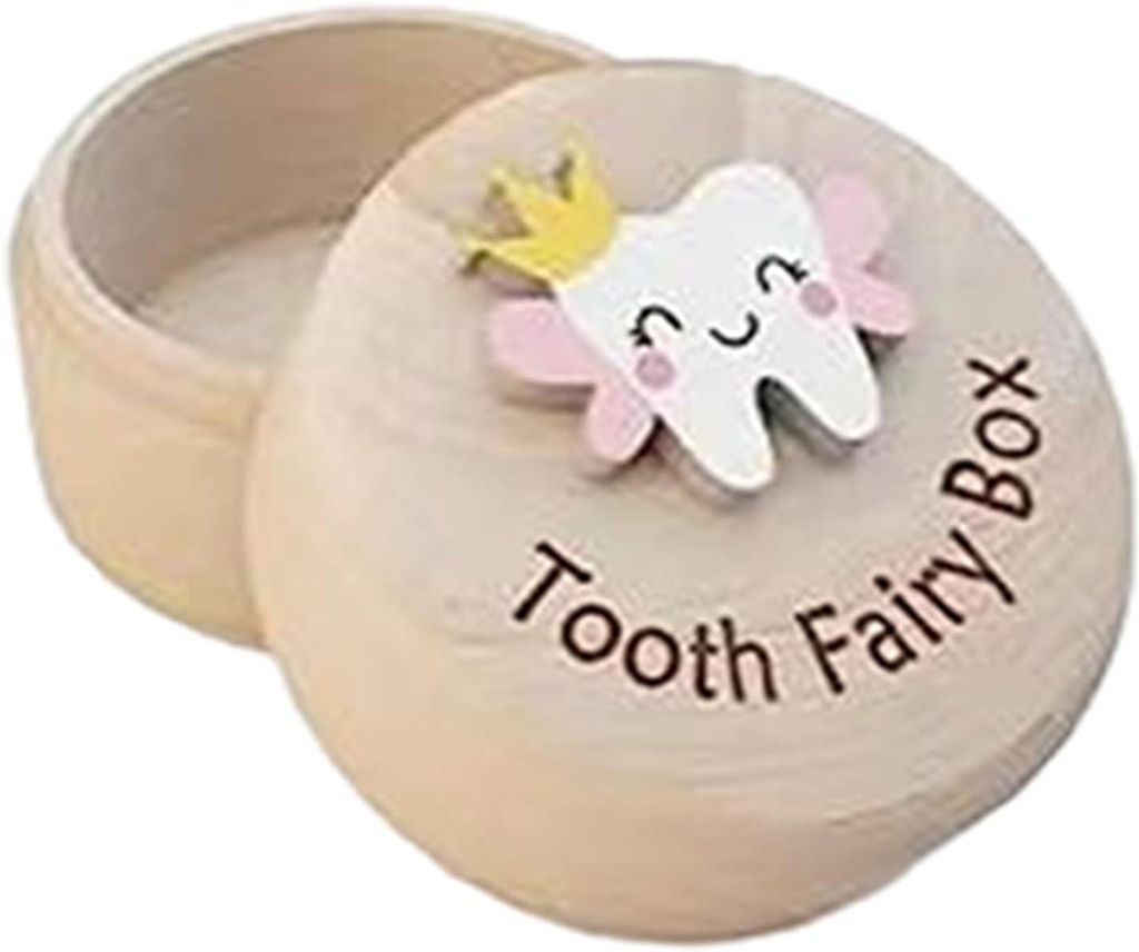 Niedliche Zahnbox aus Holz – ideales Geschenk zur Babyparty, um Zähne aufzubewahren