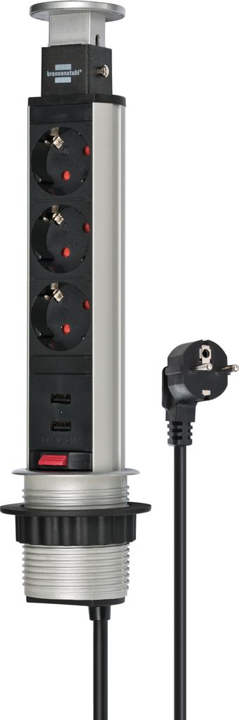 Brennenstuhl stekkerdoos "Tower Power", 3-voudig, met Productafbeelding 