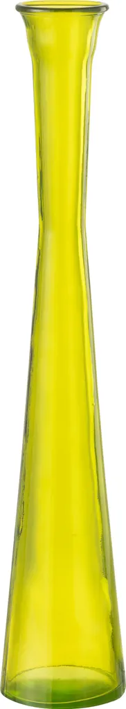 Vase Tube Jaune en Verre - Décoration de Table Chic et Colorée