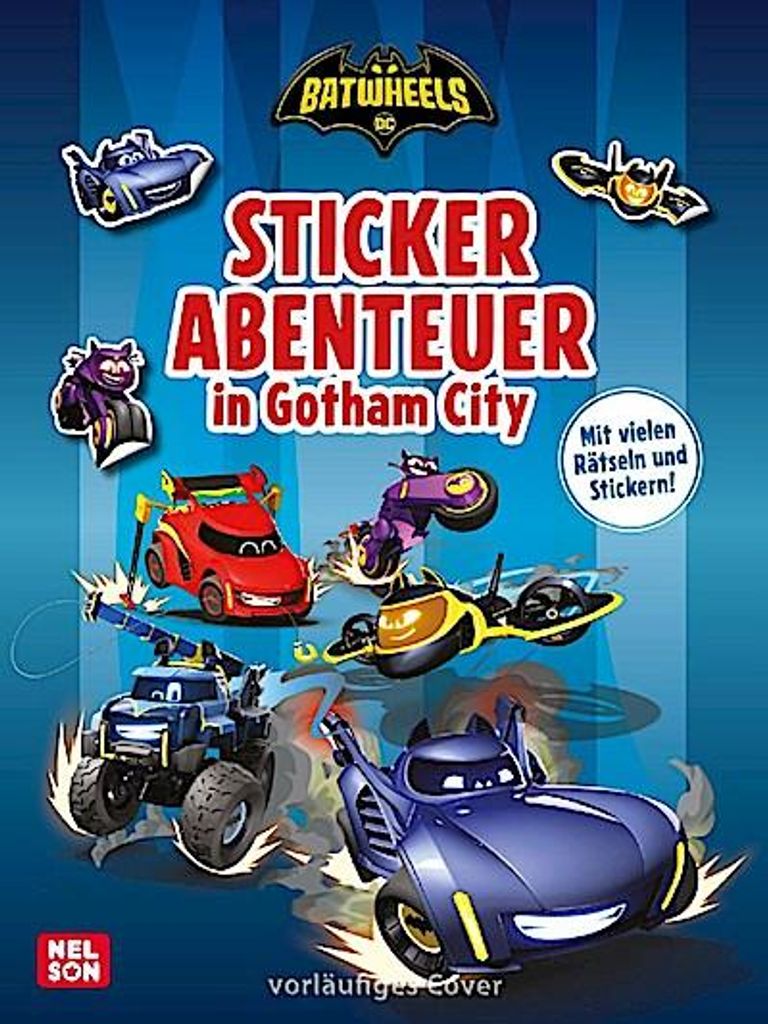 DC Batwheels: Stickerabenteuer in Gotham City Immagine del prodotto 