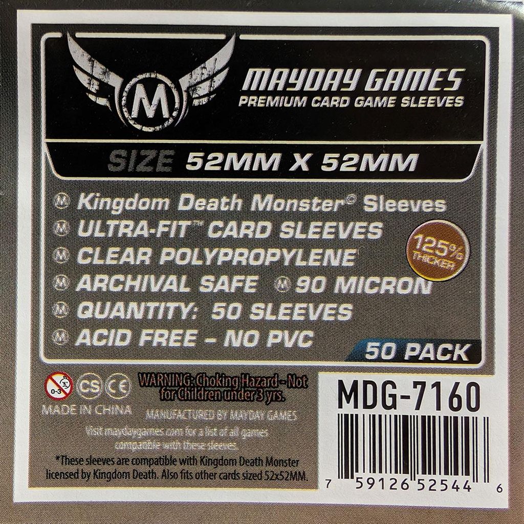 Mayday Premium Card Sleeves Kartenschutzhüllen 52 x 52 MM 50 Stück - 7160 (+)