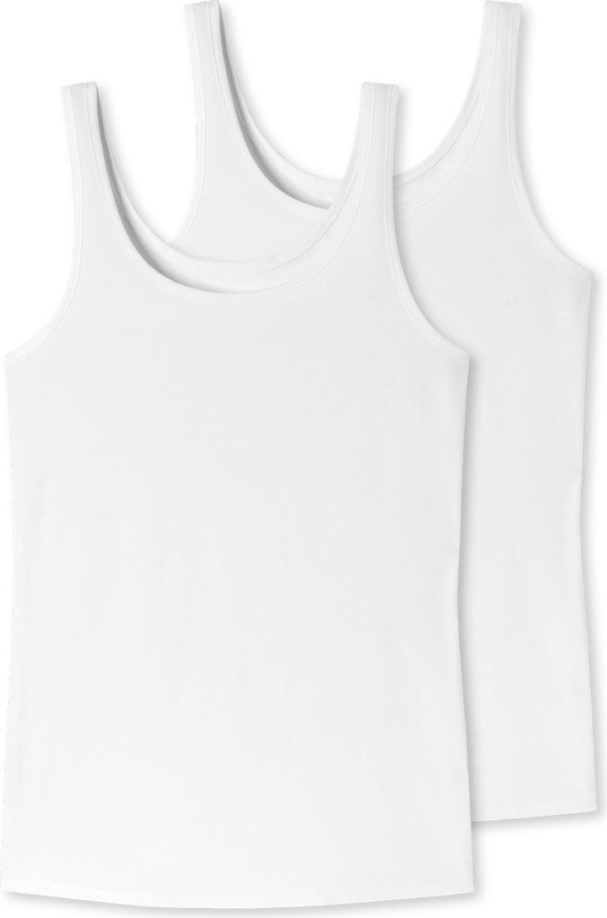 Schiesser Damen 2 er Pack Trägertop Gr. 3XL weiss