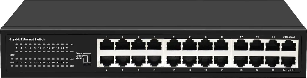 NETTRIXX 600003 - Commutateur Gigabit Ethernet 24 ports RJ45 Rackable