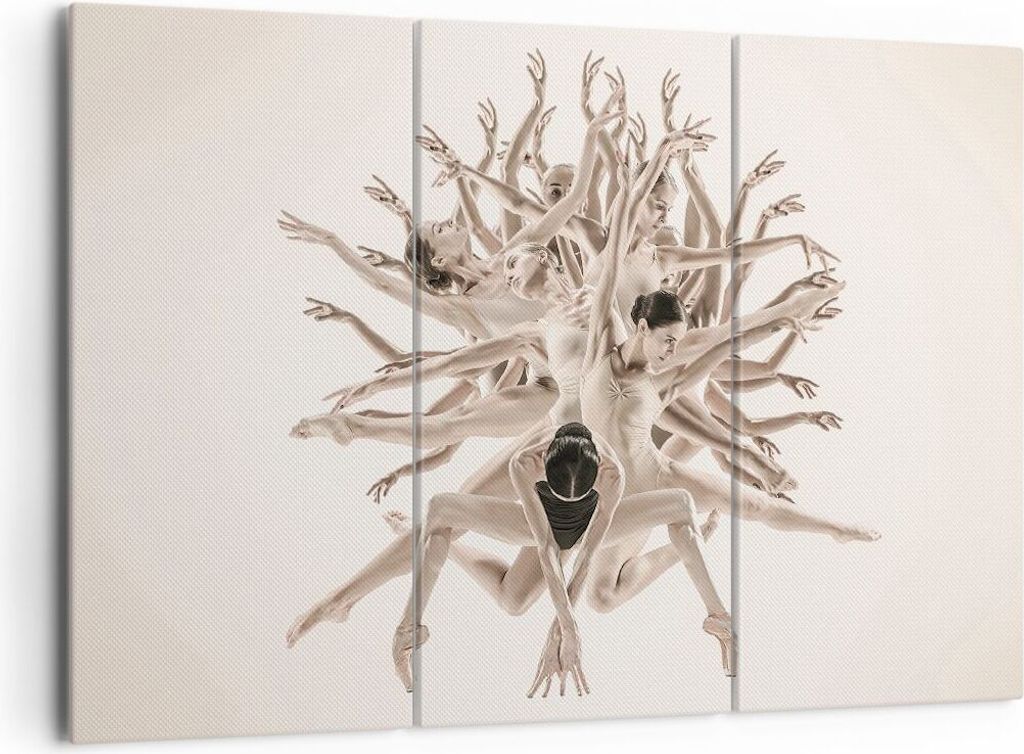 Bild auf Leinwand - Leinwandbild - 3 Teile - Modern Stück Ballett - 165x110cm - Wand Bild - Wanddeko - Wandbilder - Leinwanddruck - Bilder - Wandd...