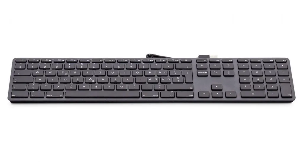 Clavier Filaire LMP KB-1243 Gris avec Pavé Numérique et Touches à Membrane