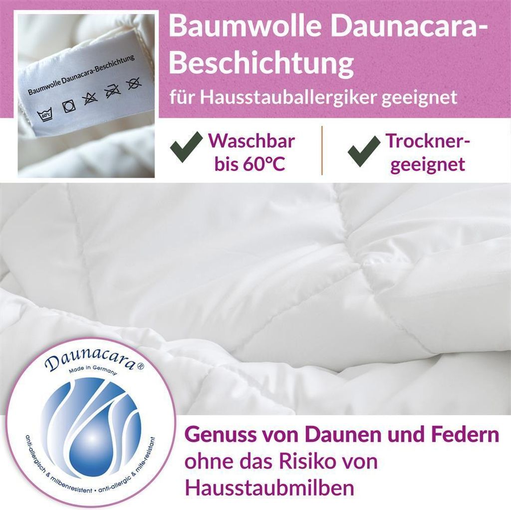 Bettdecke B!HOME mit 100% Daunen : 100 x 135 cm : Sommer Produktbild 5
