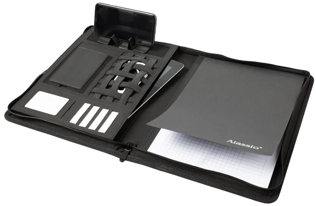 Porte-documents Alassio 46220 A4 Anthracite avec fermeture éclair robuste