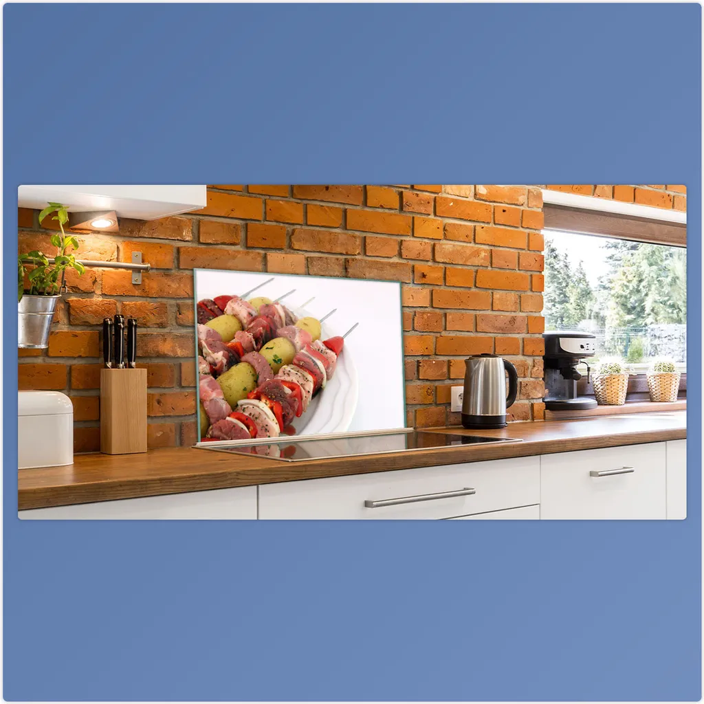 Piastra Vetro 80x52 Food Brown per Piano Cottura | Protezione Totale - 4