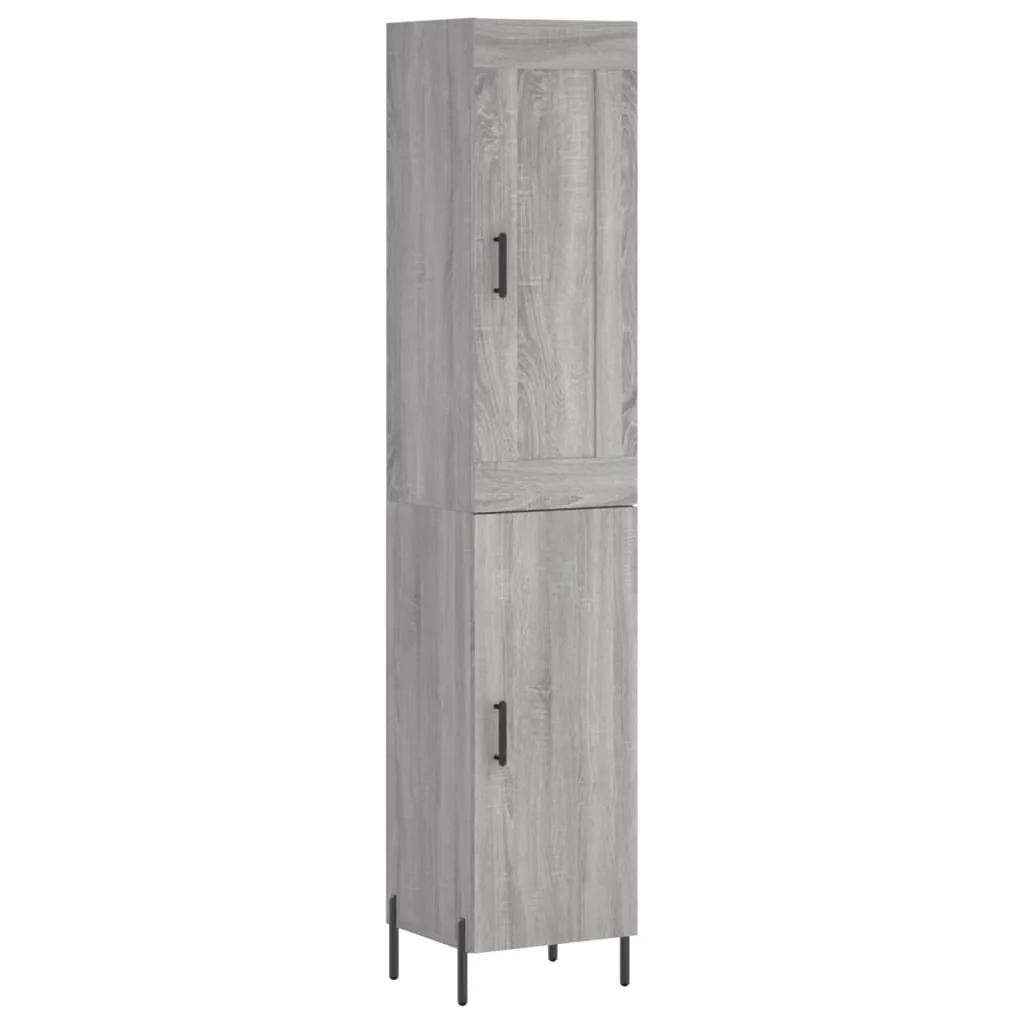 Mobile Alto vidaXL Grigio Sonoma 180cm | Credenza Stretta Multiuso - 2