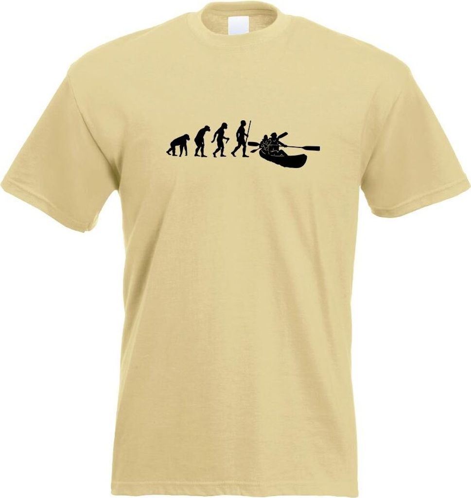 Kiwistar - T-Shirt - Khaki - Kanu Kajak Evolution Motiv Bedruckt Funshirt Design Print - mit Motiv Bedruckt - Funshirt Design - Sport - Freizeit - ...