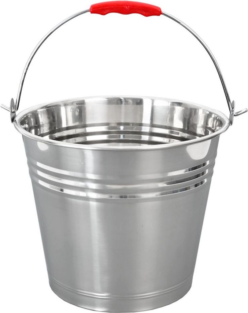 Stahl-Metalleimer mit Griff für Haushalt, Industrie und Garten, 5 l