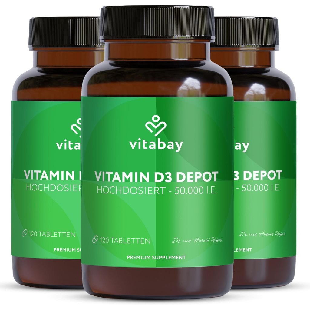 Vitabay Vitamin D3 Depot 50.000 I.E. - 360 (3er Bundle) Produktbild 