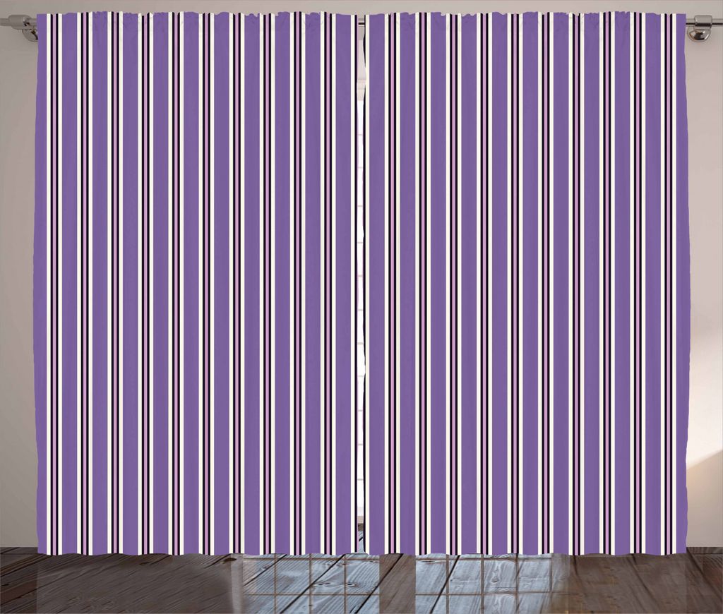 ABAKUHAUS Geometrisch Rustikaler Vorhang, Winter Inspirationen, Wohnzimmer Universalband Gardinen mit Schlaufen und Haken, 280 x 225 cm, Lavendel W...