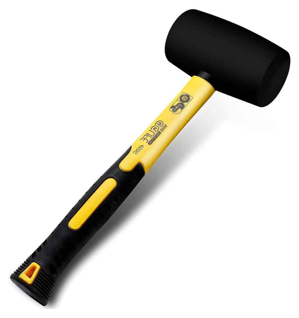 Gummihammer 450g und GS-, mit zwei Seiten, D=55 mm, Schonhammer für Bodenleger und Fliesen