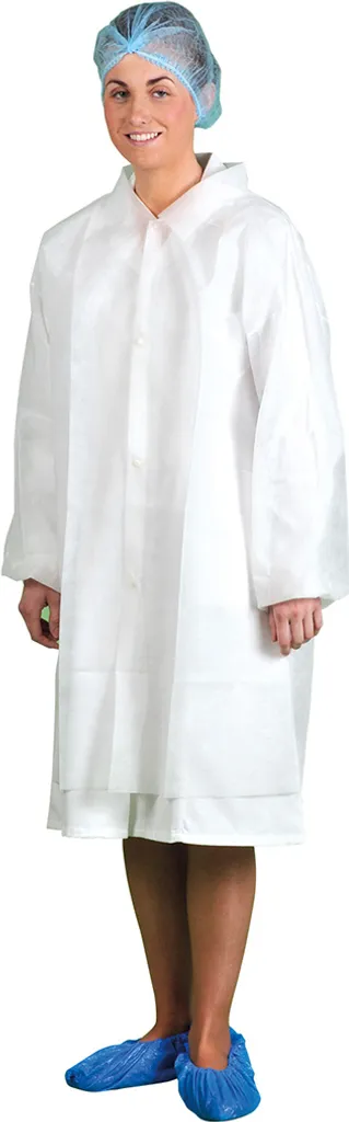 Portwest D118 Blouse Visiteur Jetable en PP Blanc Taille S Protection