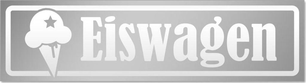 Eiswagen invertiert Magnetschild Schild magnetisch