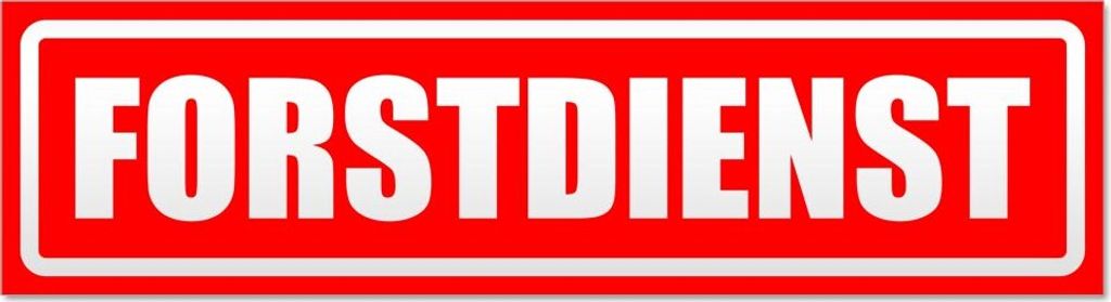 Forstdienst invertiert Magnetschild Schild magnetisch